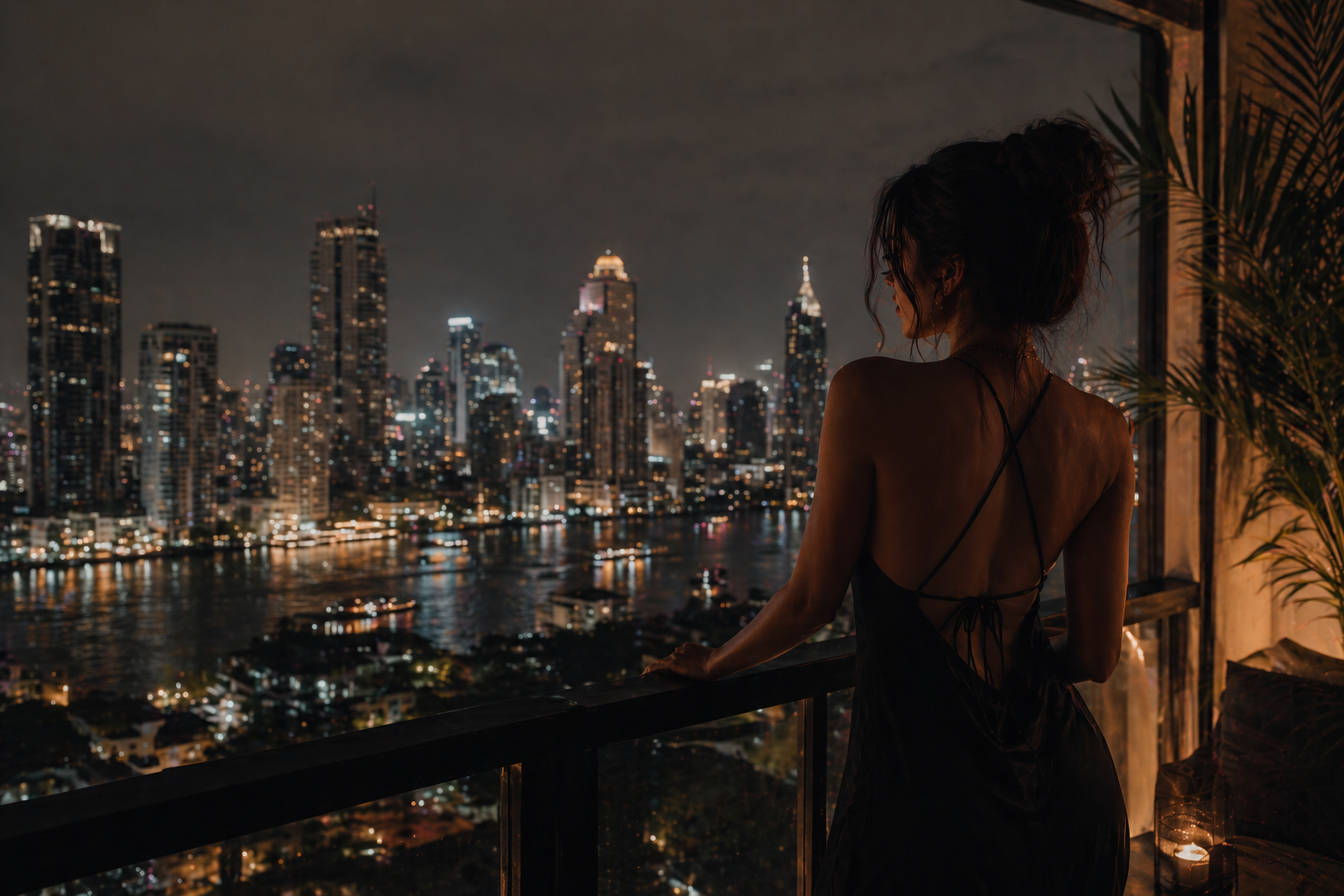 Bangkok skyline at night